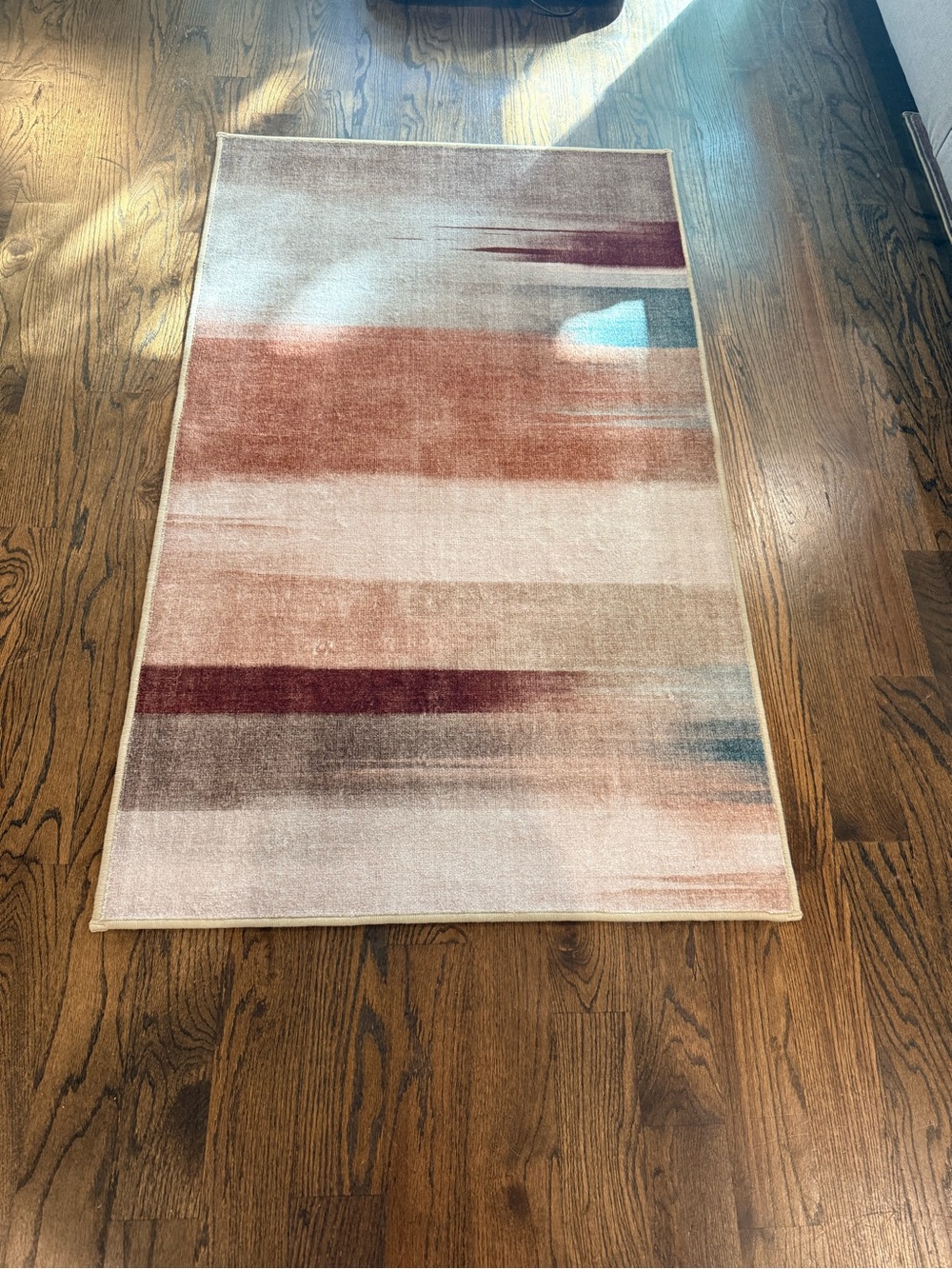 NWT Ruggable Modern Blush and Rust Abstract Rug (3’x5’)